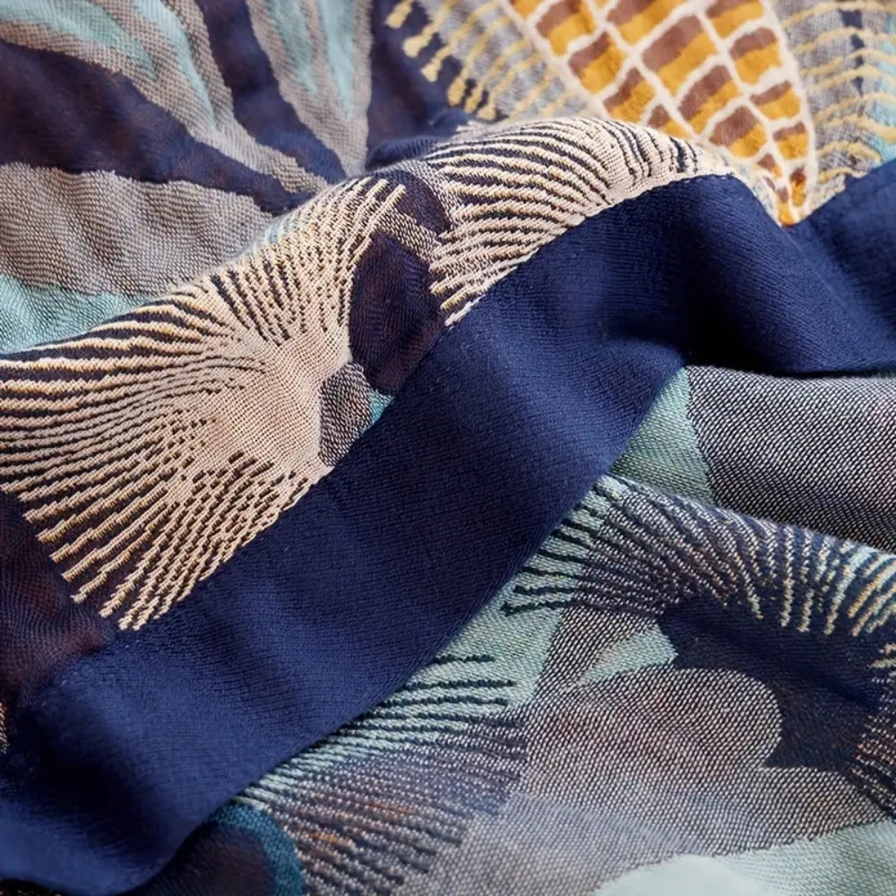 Tropical Jacquard Blanket Throw