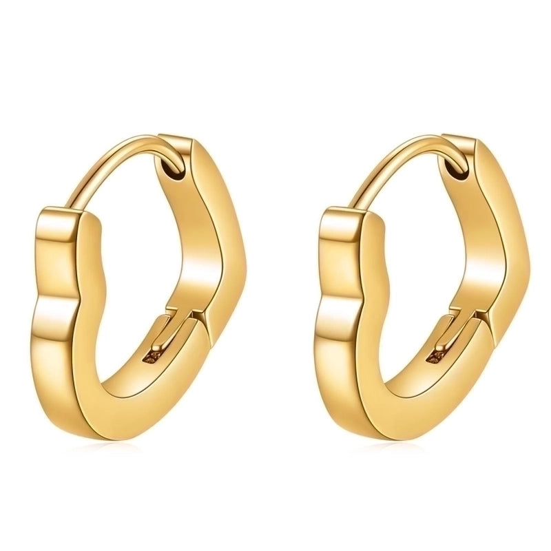 1 Pair Minimalist Oval Plating Stainless Steel Earrings