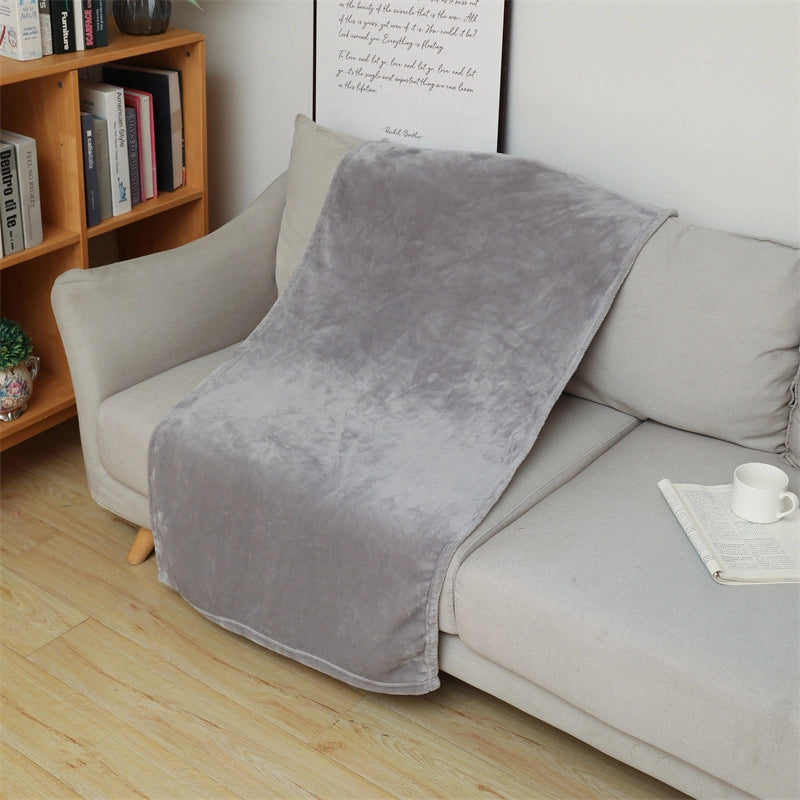 Flannel Blanket Air Conditioning Blanket Solid Color Nap Blanket Small Blanket Coral Fleece Lambswool Blanket Sofa Blanket