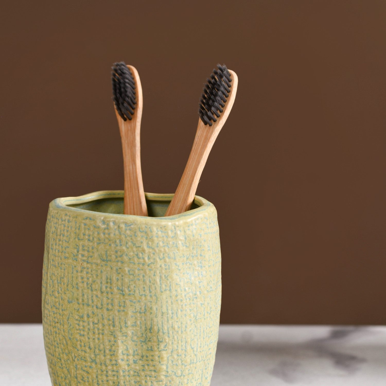 Lush Ceramic Bath Set Of 2 Lime Green