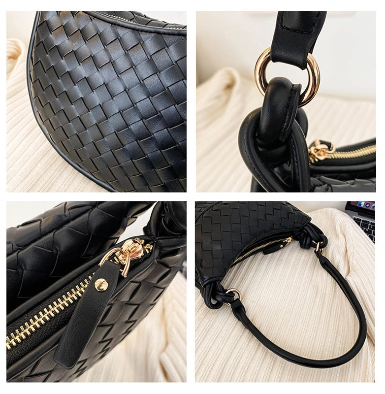 Women's Medium Pu Leather Solid Color Basic Vintage Style Dumpling Shape Flip Cover Underarm Bag
