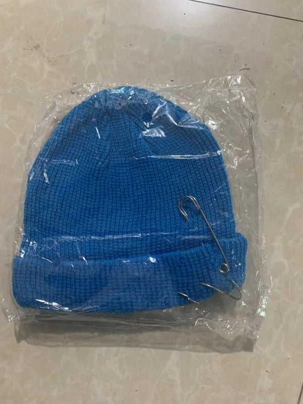Autumn And Winter New Korean-style -style Basic Broken Pin Cold Cap Knitted Wool Curling Cap For Men And Women