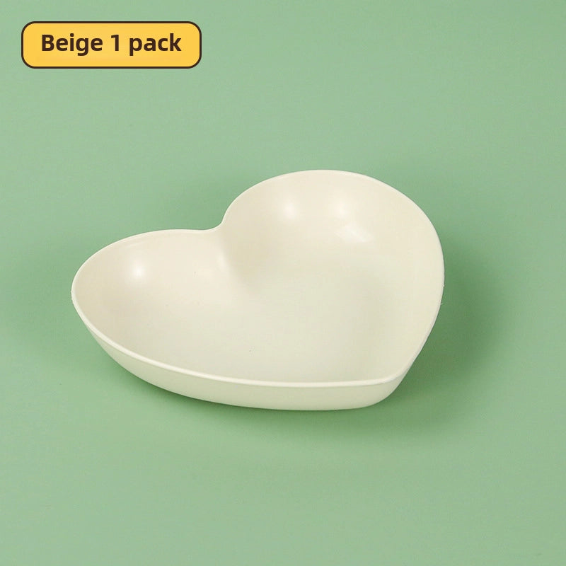 Source Creative Thickened Plastic Peach Heart-shaped Bone-spitting Plate Dist Plate Fruit Plate Nut Snack Plate