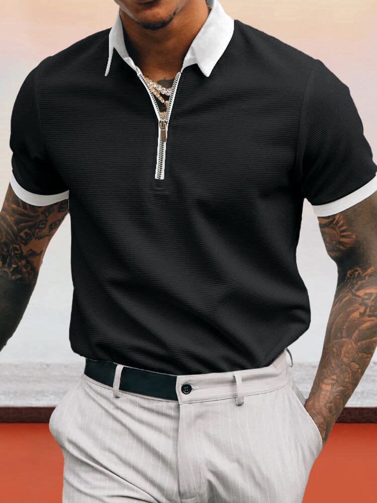 Classic Zipper Polo T-shirt