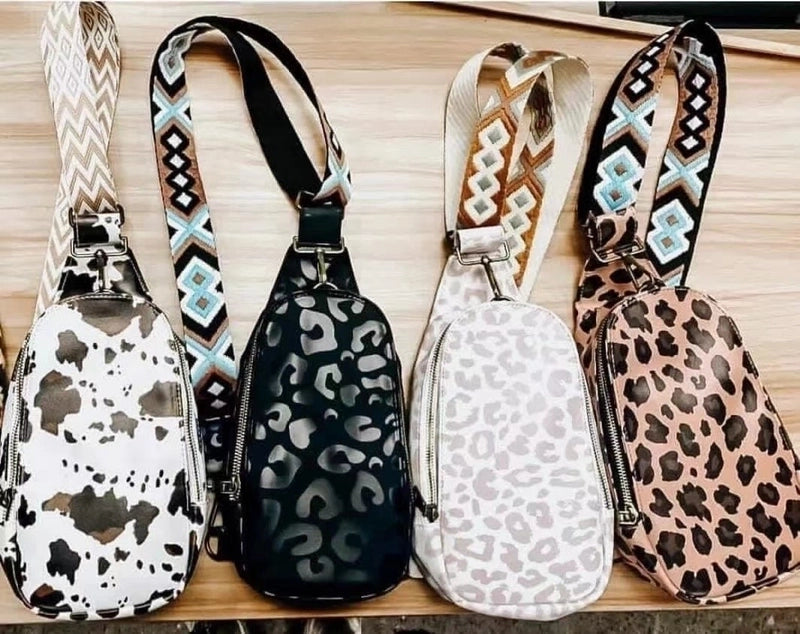 Women's Fashion Color Block Plaid Pu Leather Waist Bags