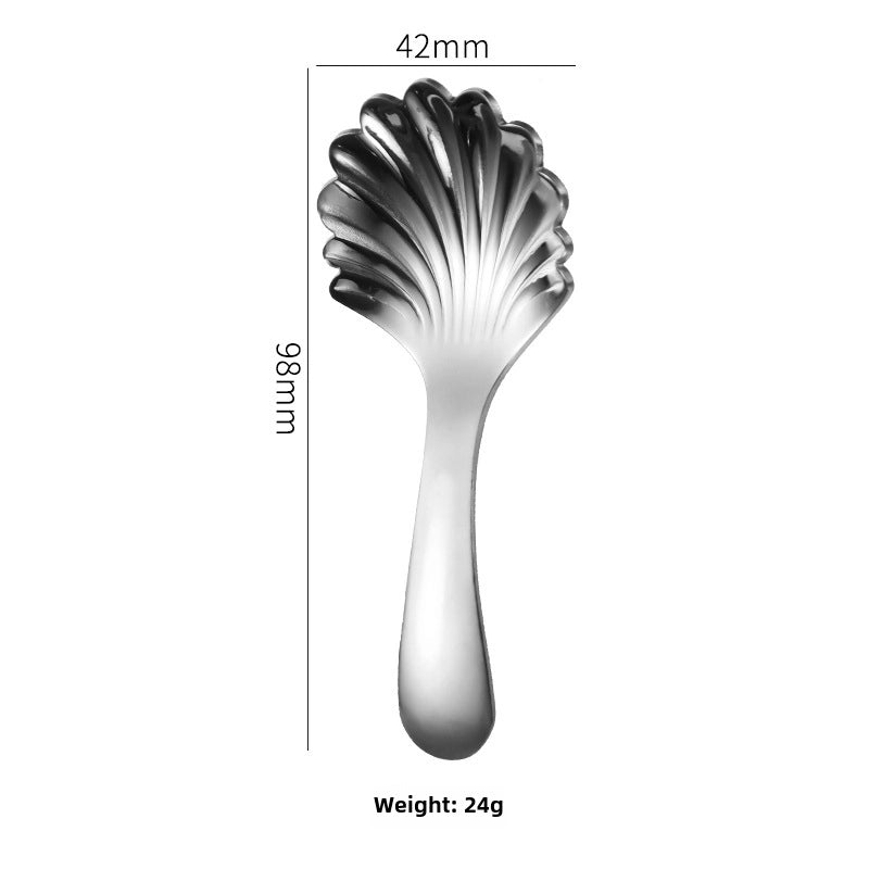 304 Stainless Steel Short Handle Spoon Mini Children's Tableware Ice Cream Dessert Spoon Tea Spoon Outdoor Travel Convenient