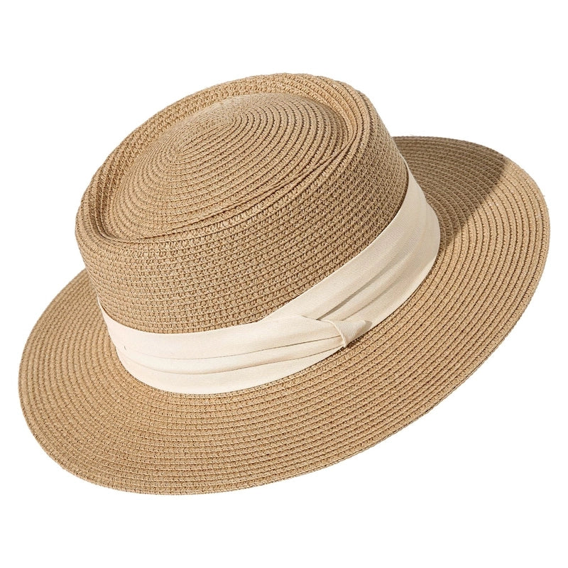 Women's Basic Hawaiian Vacation Solid Color Short Brim Sun Hat