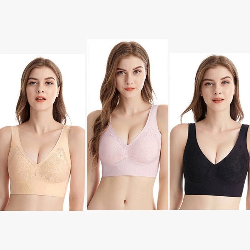 🤩No More Pesky Bra Rolls - Side Compression Full Coverage Bra