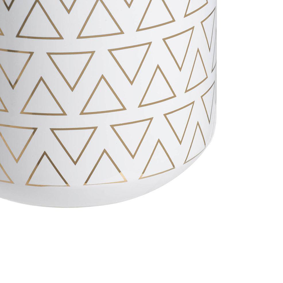 Versa Ceramic Vase Medium - White & Gold