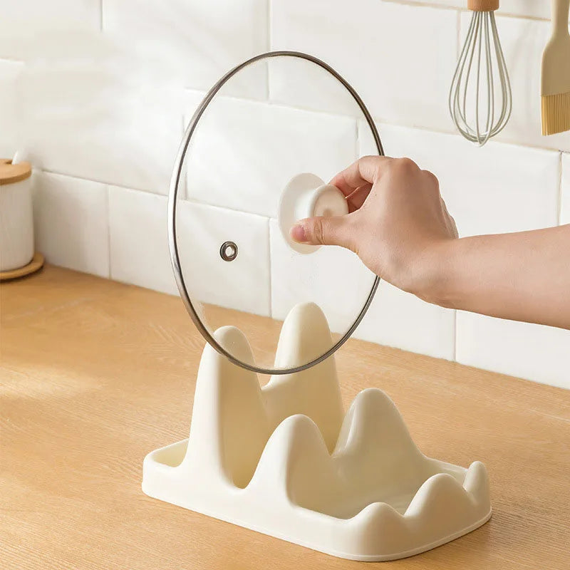 Spoon pot lid holder