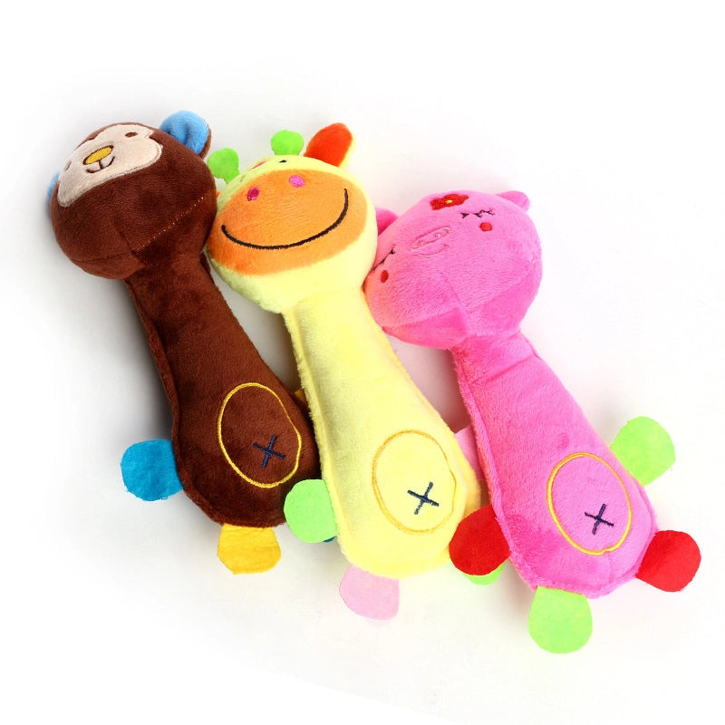Dog Plush Sound Toy Cute Bite-resistant Molar Fun Sound Small Animal Pet Supplies In Stock