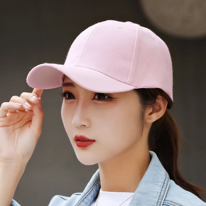 Hat Spring And Autumn New Solid Color Printable Logo Advertising Hat Sunscreen Cap Sports Baseball Cap Light Plate Cap