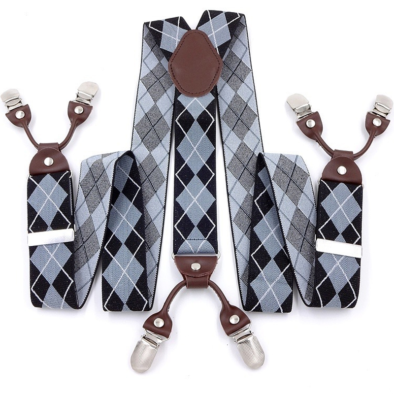 Vintage Men's 3.5cm Elastic Suspender Clip Suspenders