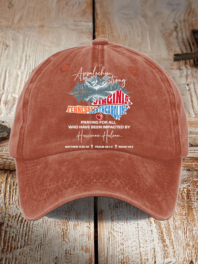 Men's and Women's Hurricane Helen Disaster Relief Washed and Distressed Hats