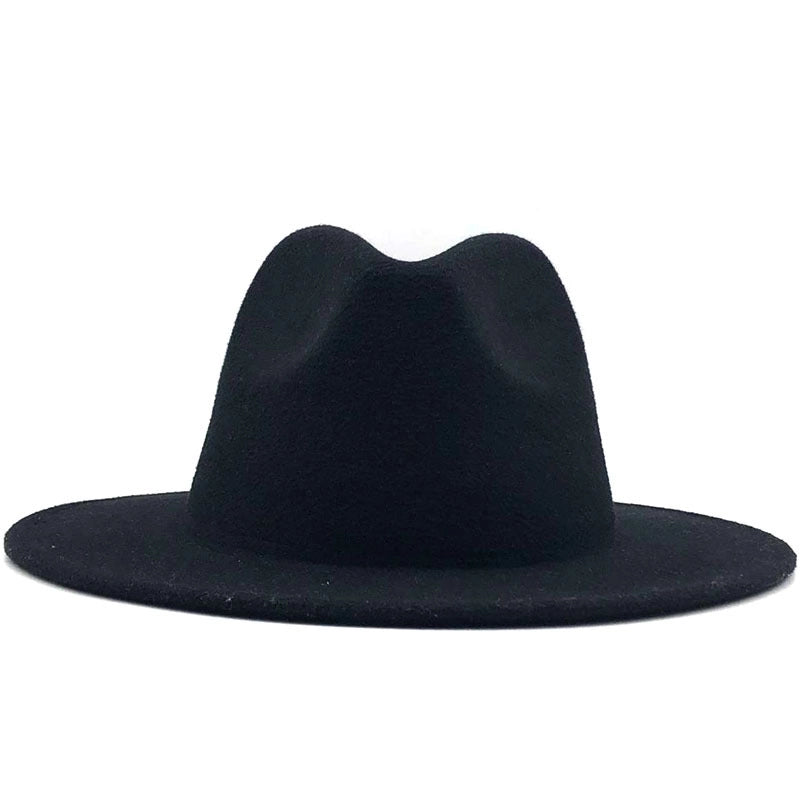 New Multicolor Wide Brim Woolen Hat Jazz Hat