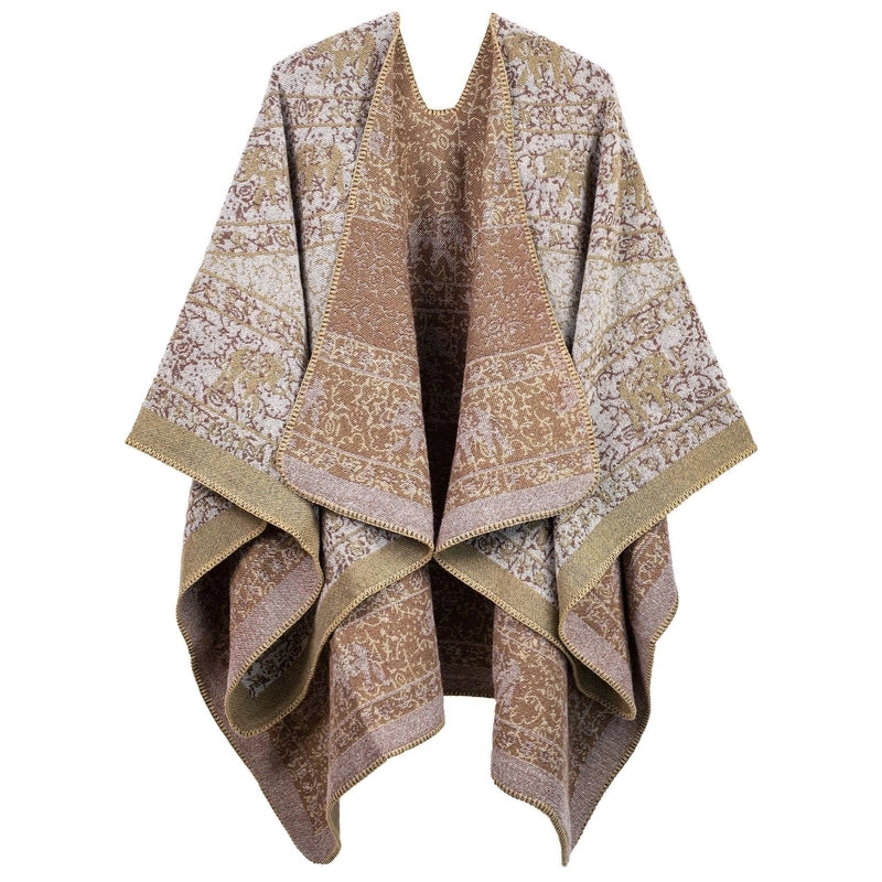 Unisex Retro Ethnic Style Geometric Acrylic Shawl