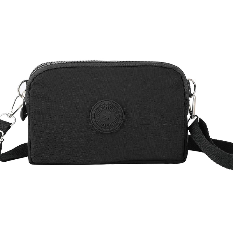 Unisex Medium Nylon Solid Color Basic Classic Style Zipper Phone Wallets