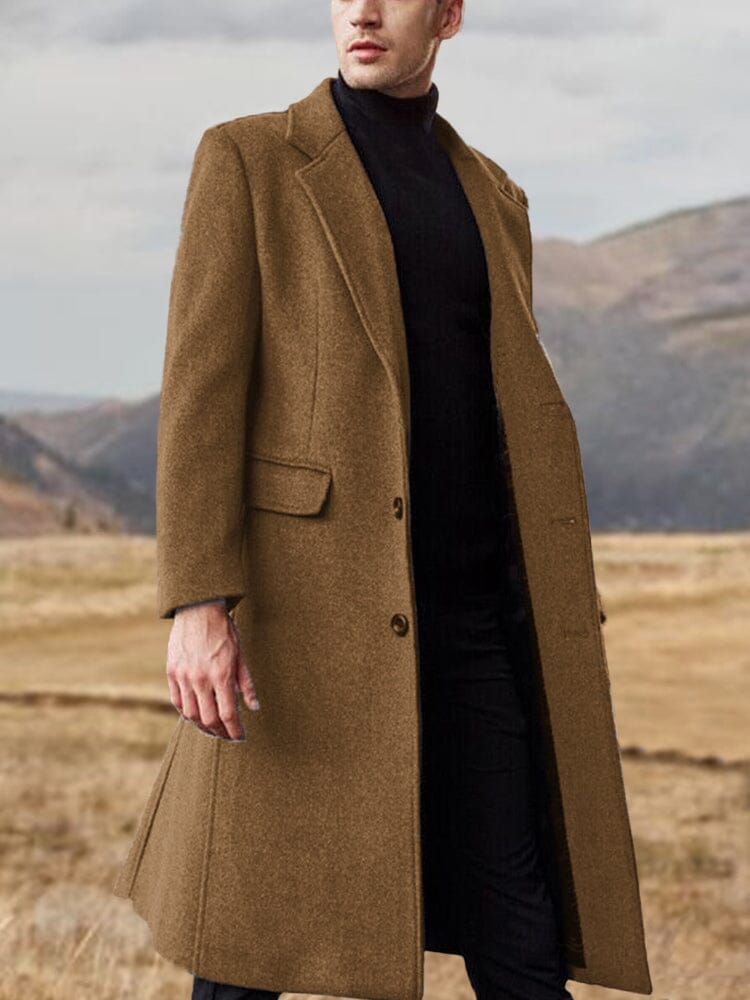 Premium Simple Solid Tweed Coat