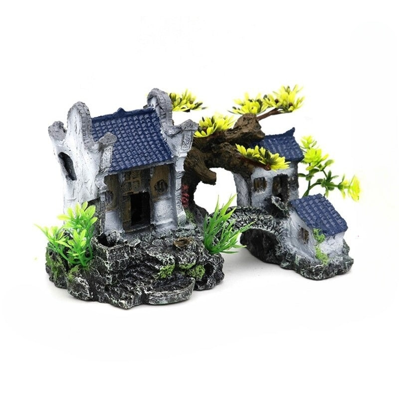 Resin House Betta Cave Ornament For Aquarium
