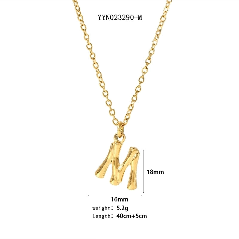 304 Stainless Steel 18K Gold Plated Minimalist Plating Letter Sweater Chain