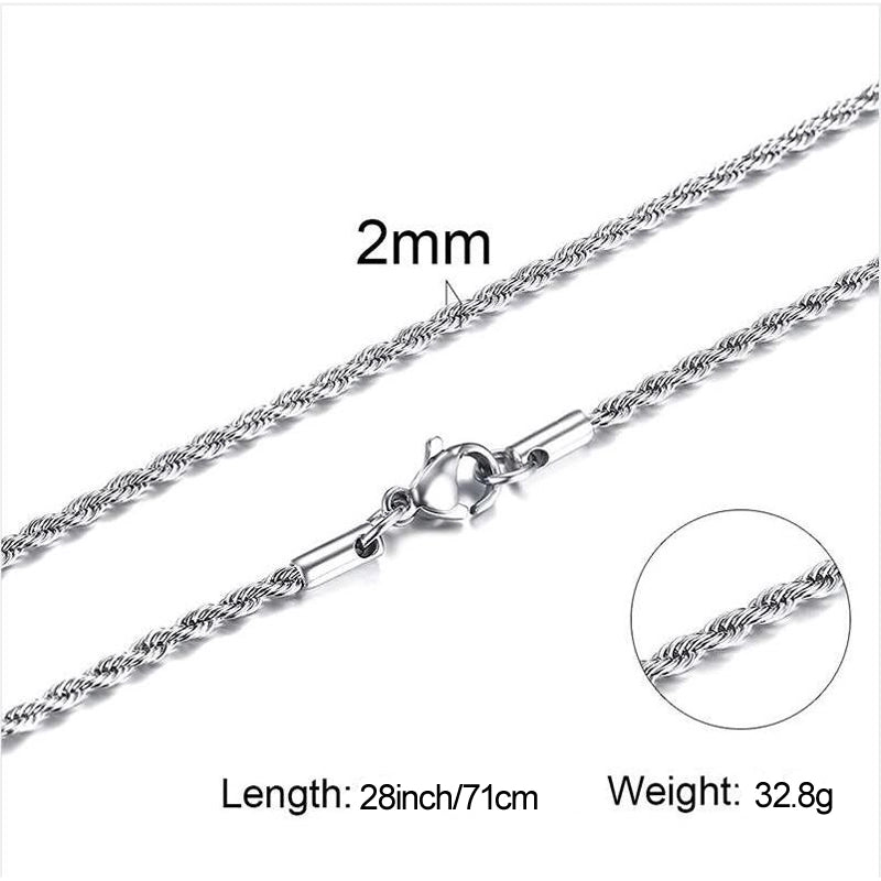 Minimalist Twist 201 Stainless Steel Plating Stainless Steel Necklaces