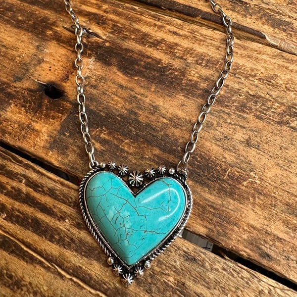 🔥49% OFF🎁Heart-Shaped Turquoise Necklace