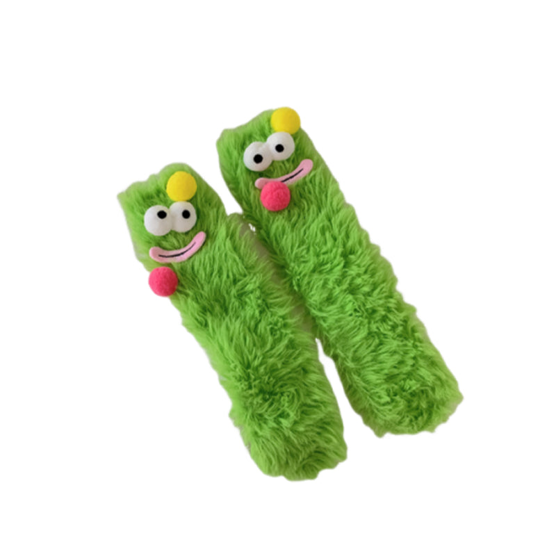 Warm Cozy Fluffy Cartoon Monster Socks