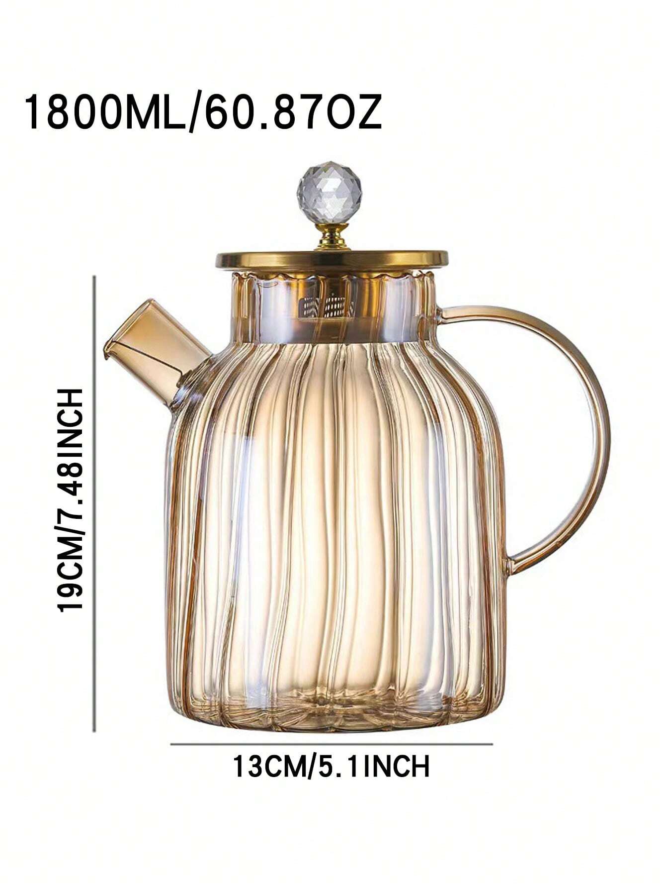 BOROSILICATE GLASS COOKING TEA POT