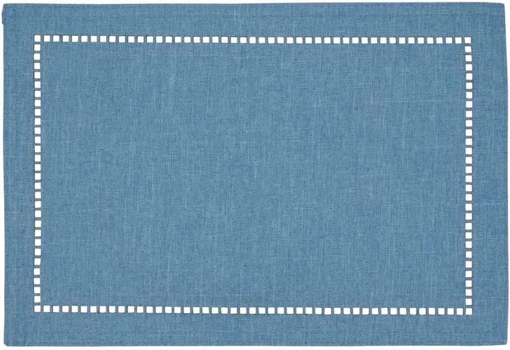 2PCs Rectangular Shape Placemats-(SA2405-252)Blue