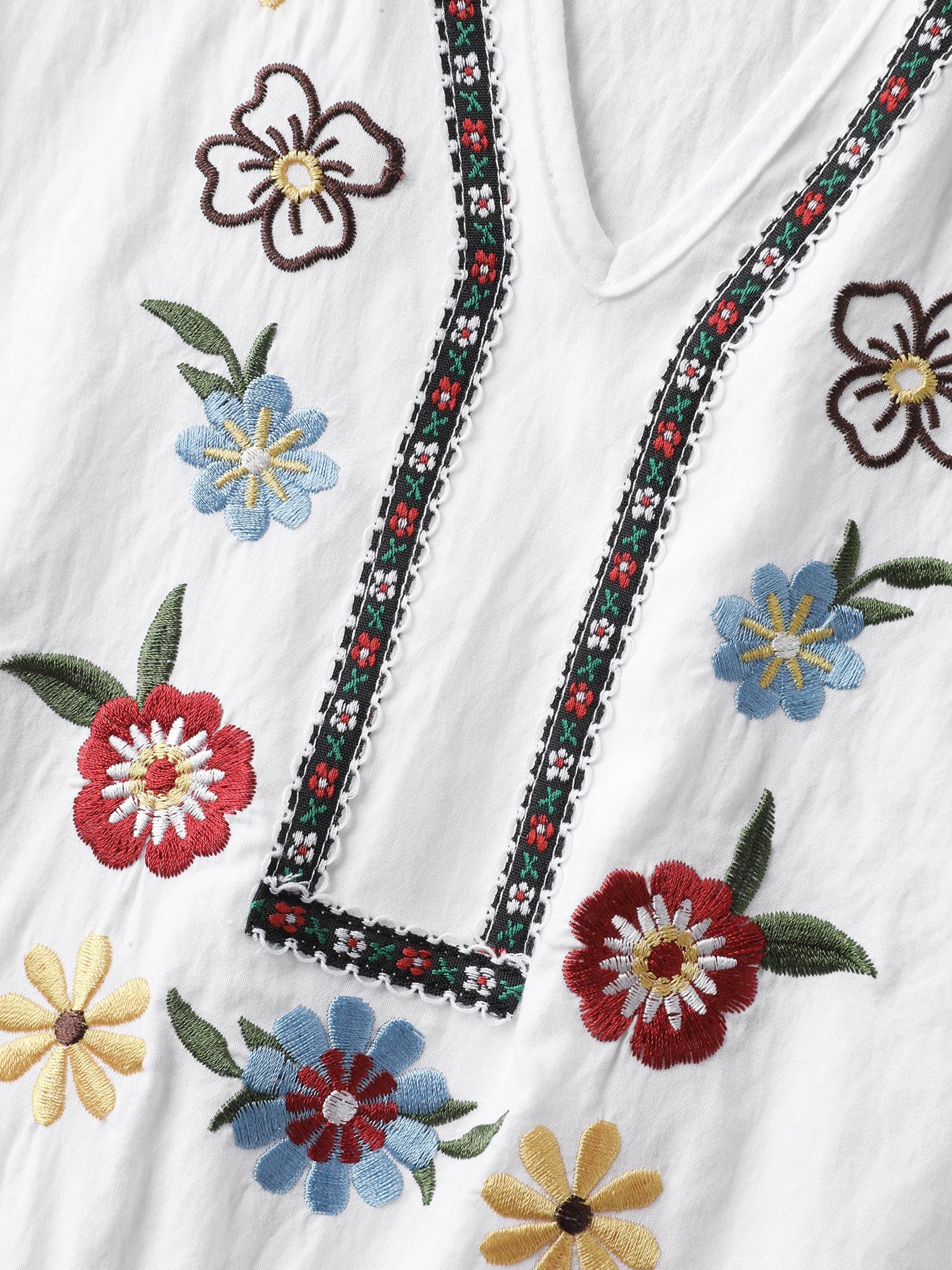 Floral Print A-Line Solid Midi Dress