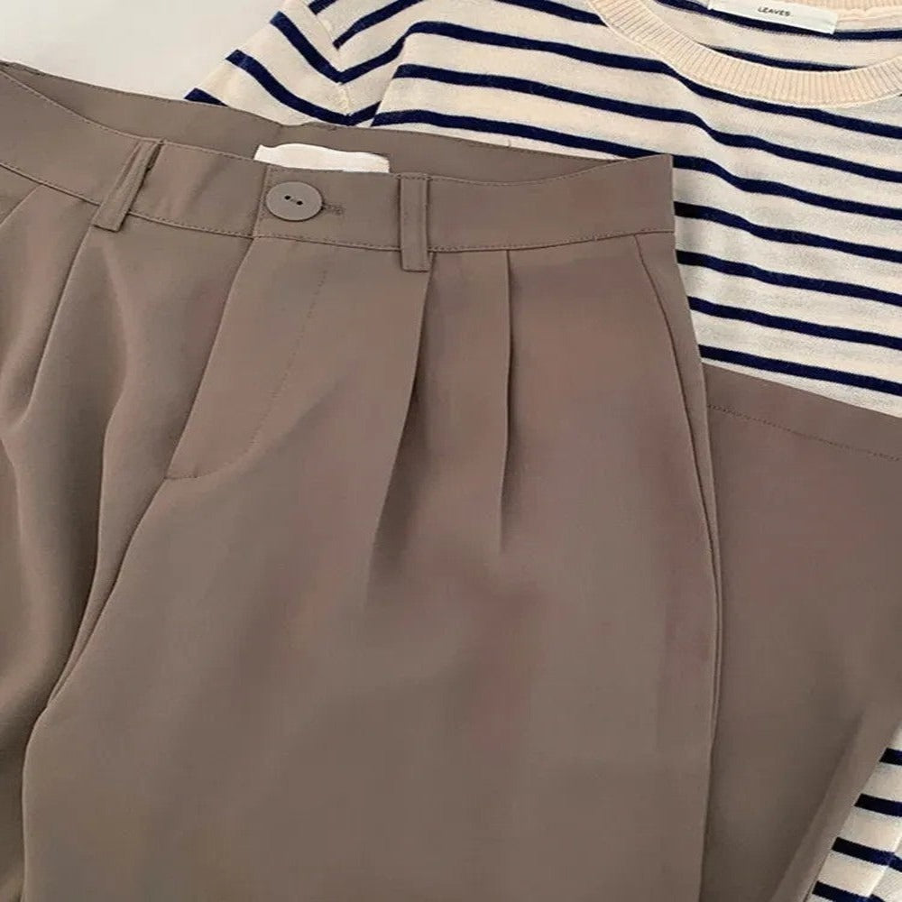 High Waist Casual Suit Pants For Women