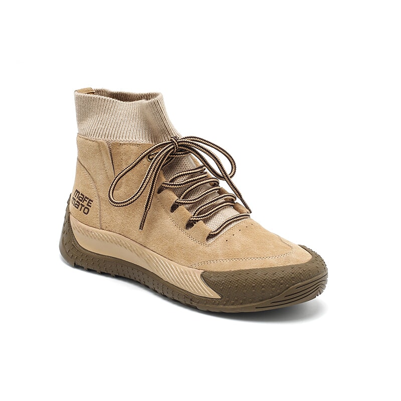 Handmade Retro Nubuck Leather Martin Boots Designer Retro Chunky Boots