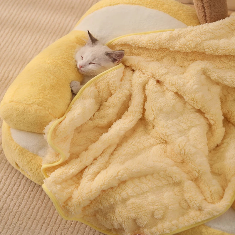 Solid Color Soft Warm Dog Cat Blanket