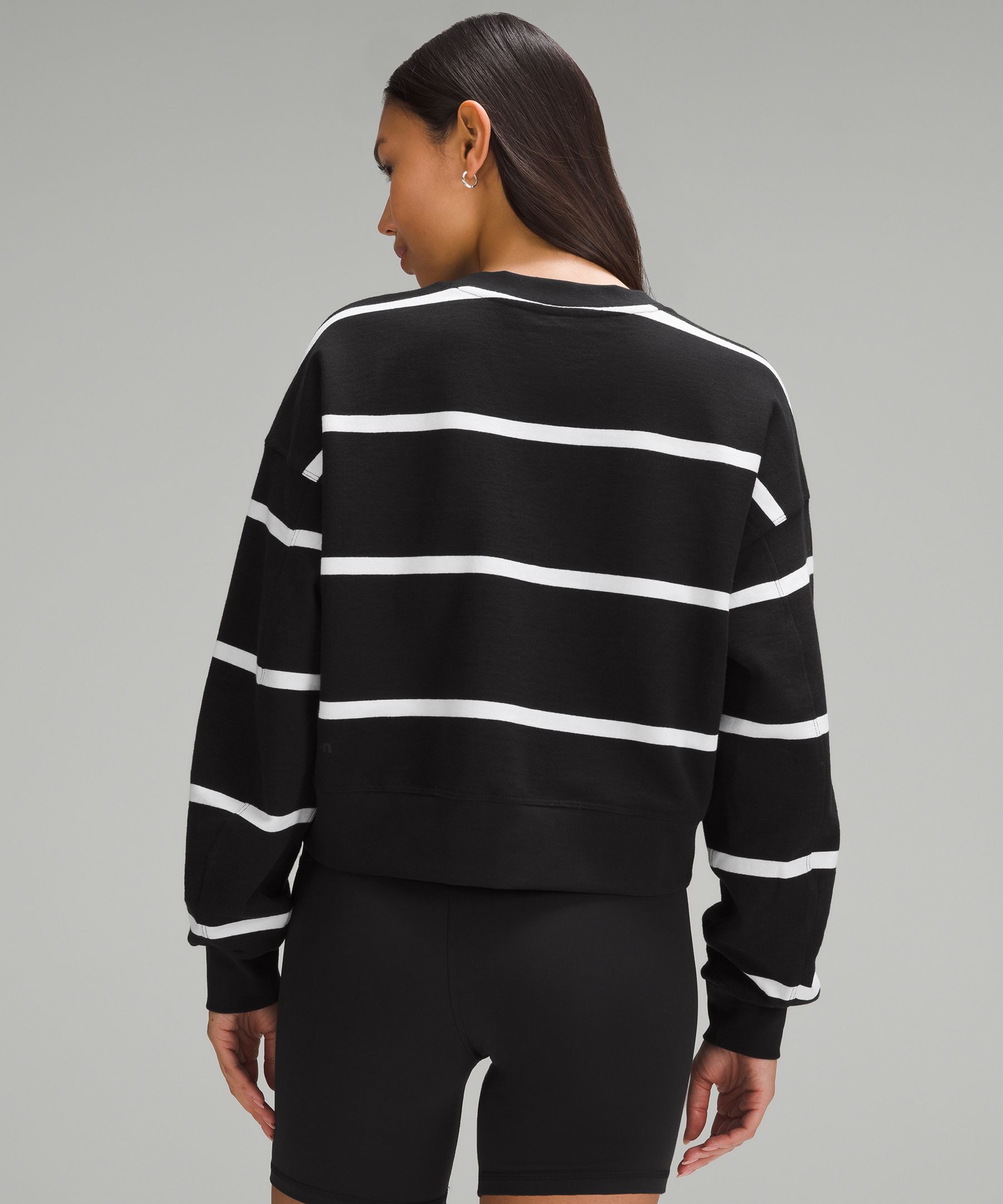 Perfectly Oversized Cropped Crew Stripe
