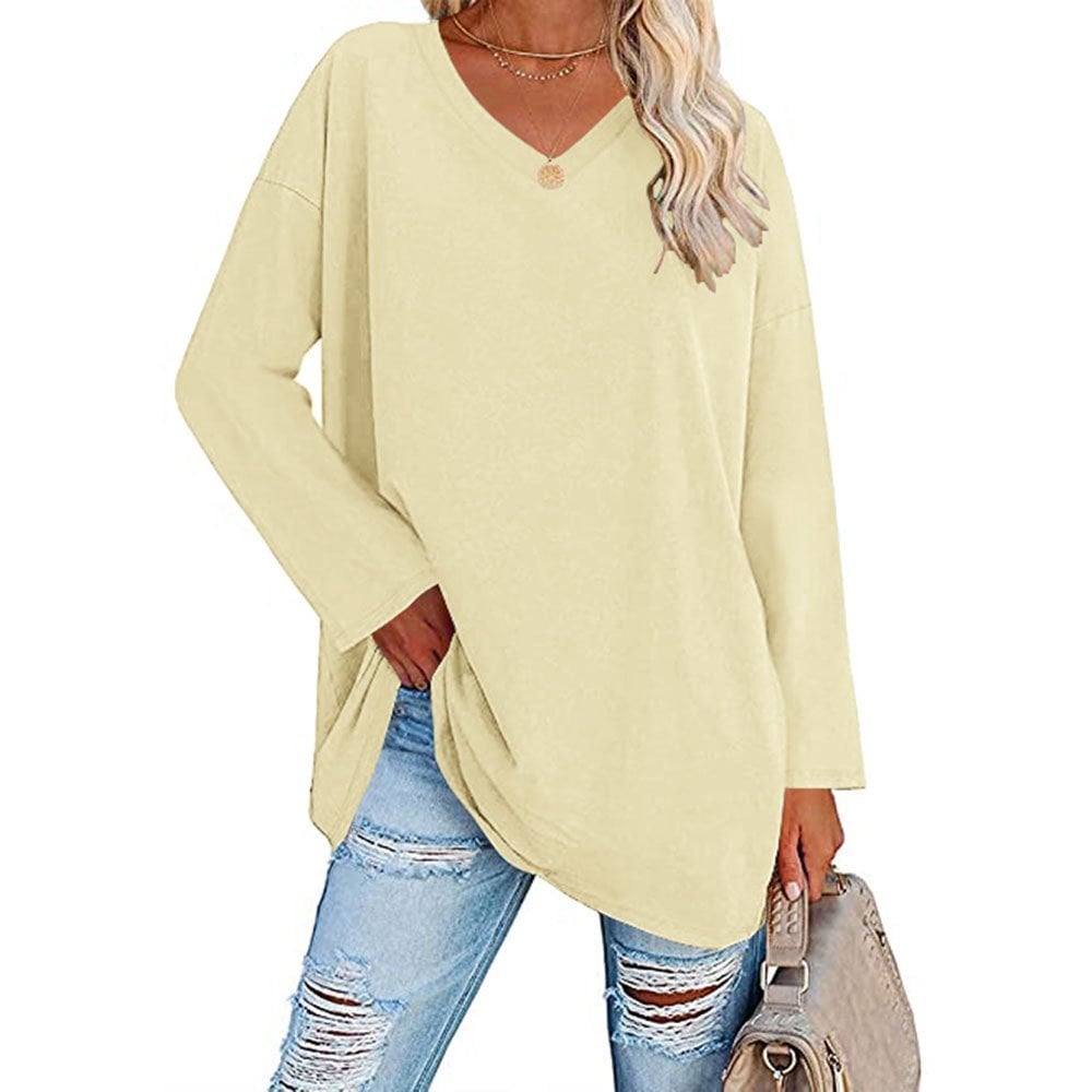 🔥The Last Day Promotion-SALE 70% OFF💋Women's loose long sleeve fashion V-neck knit top