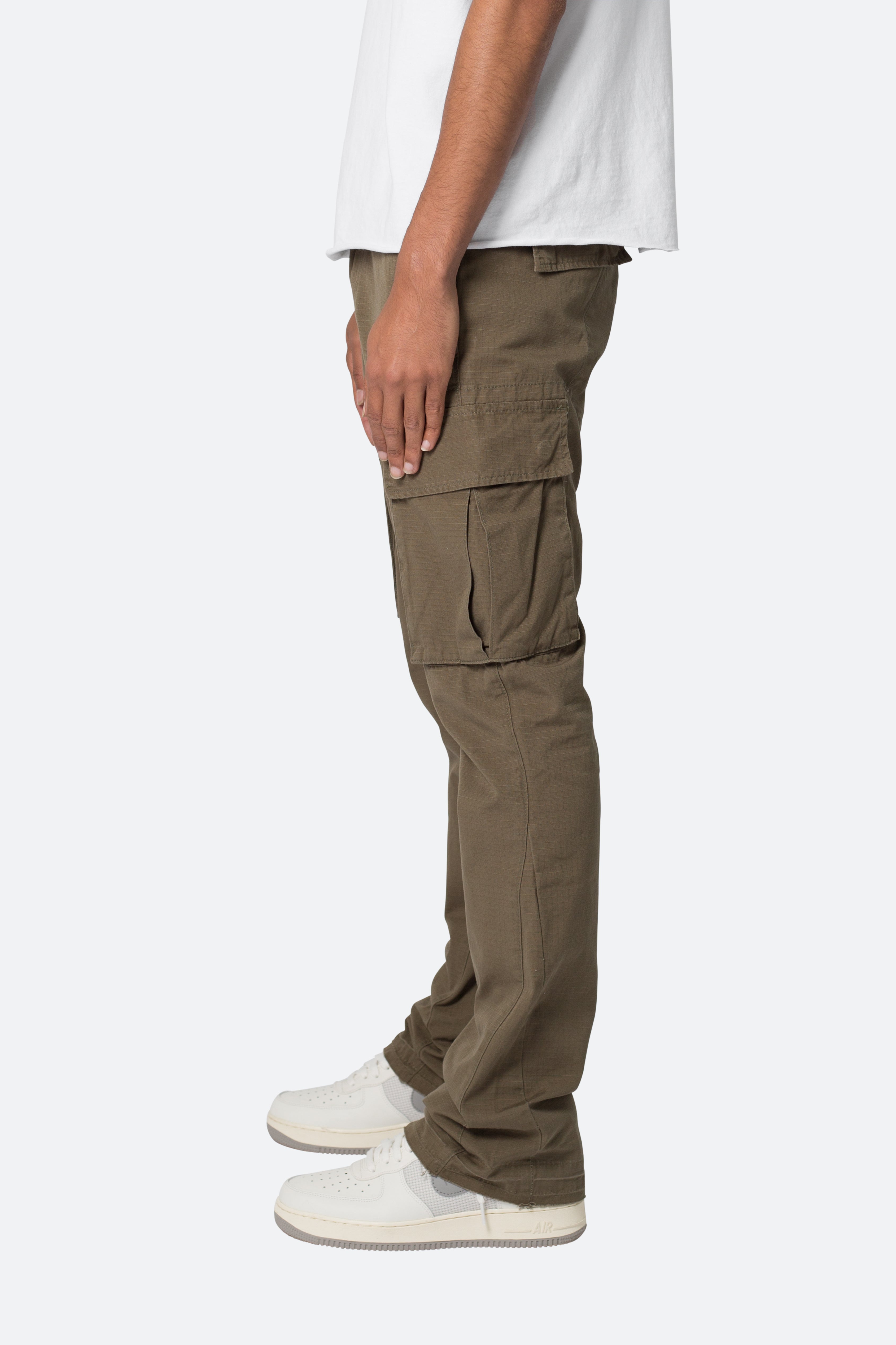 Bootcut Cargo Pants - Olive