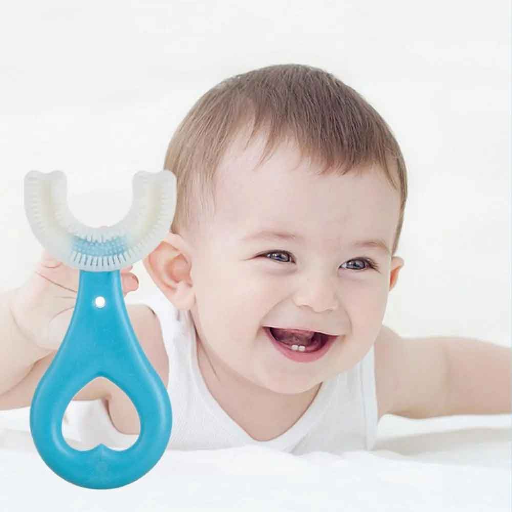 Silicone Baby Toothbrush U Shaped 360 Degree