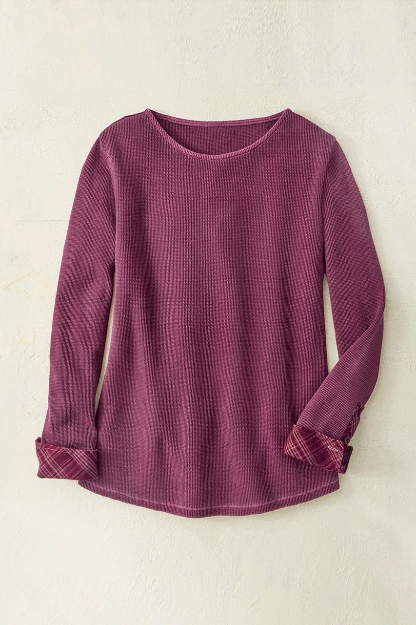 Plaid Pathways Waffle Tee