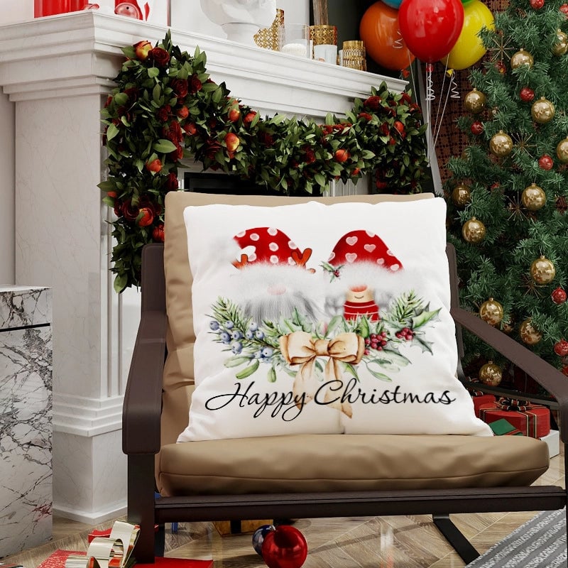 Casual Vacation Letter Short Plush Pillow Cases
