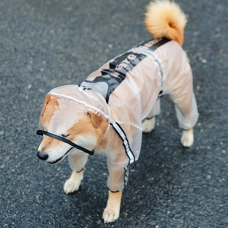Traceable Dog Four-legged Raincoat Waterproof All-inclusive Small Dog Bichon Teddy Pet Rainy Day Clothes