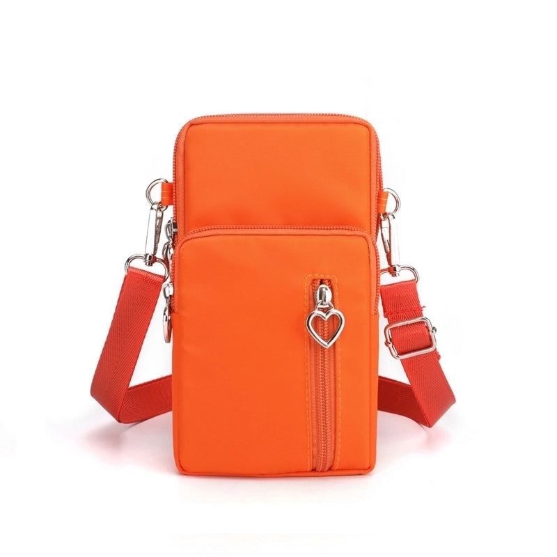 Women'S Nylon Solid Color Fashion Zipper Phone Wallet
