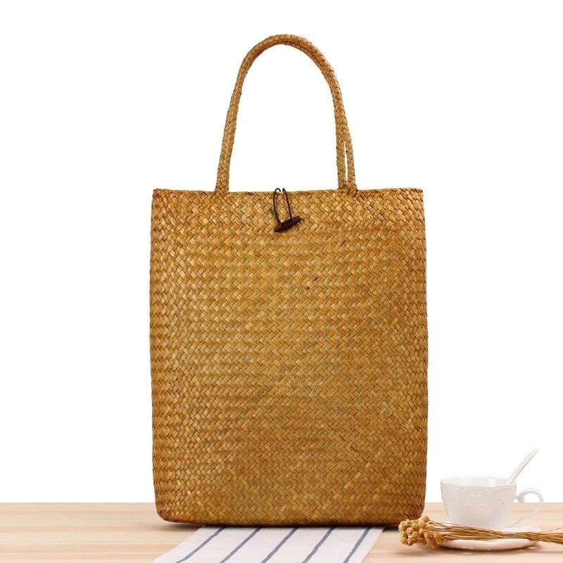 Women's Large Vintage Style Straw Bag
