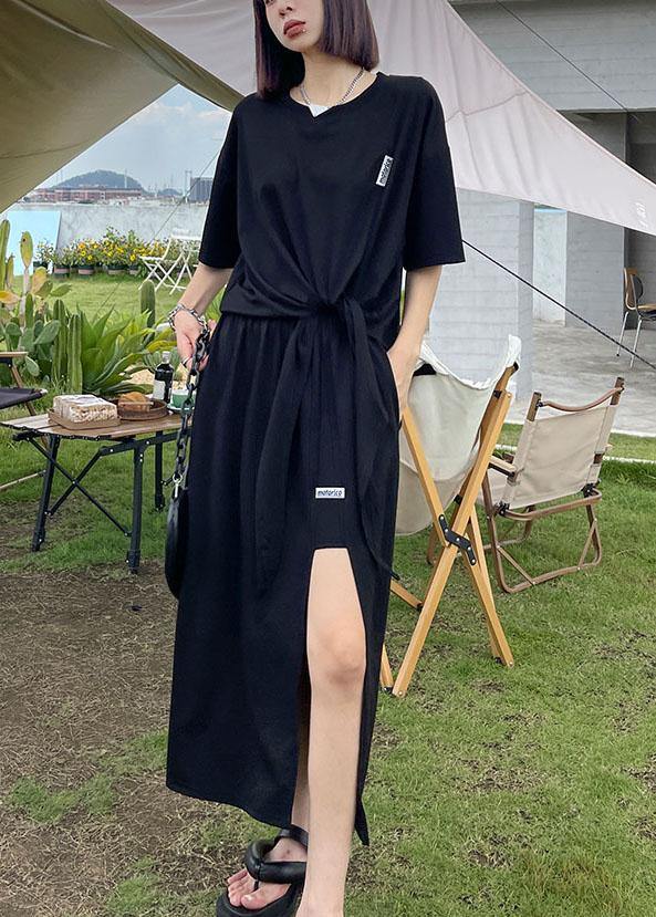 2021 Black Short Top High Waist Slim Skirt Two Piece Set
