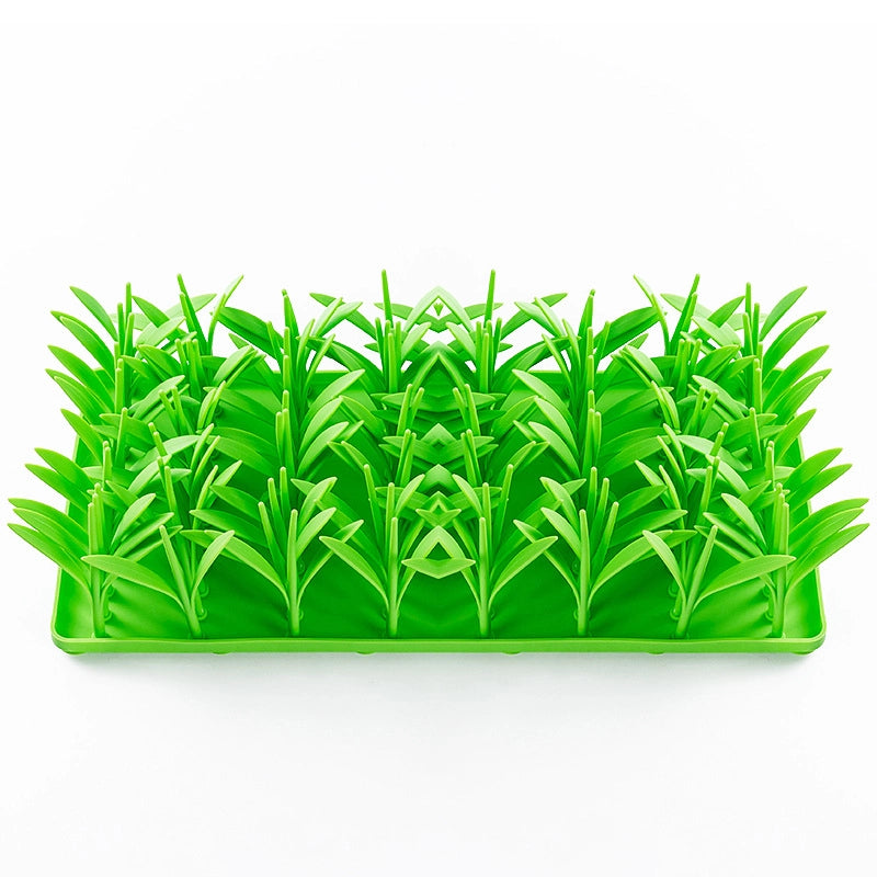 Pet Cat Dog Food Gare Silicone Slow Food Mat With Suction Cup Grass Silicone Foraging Mat