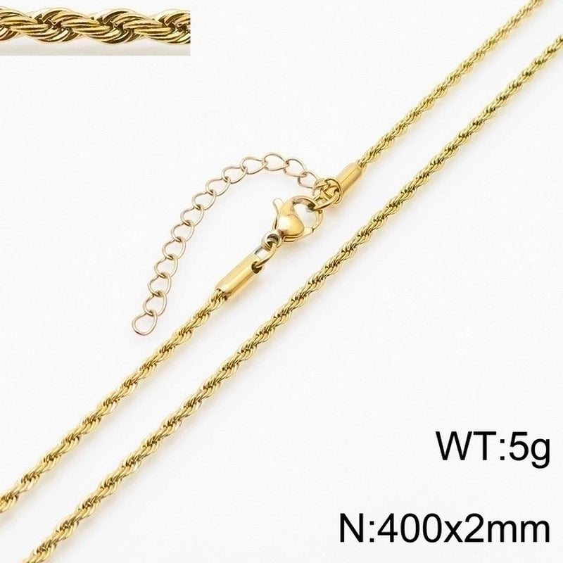 Minimalist Twist Stainless Steel Plating Necklace
