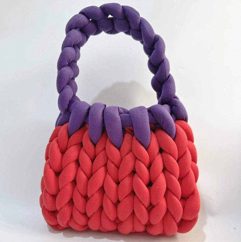 Women's Polyester Color Block Elegant Classic Style Square Open Handbag