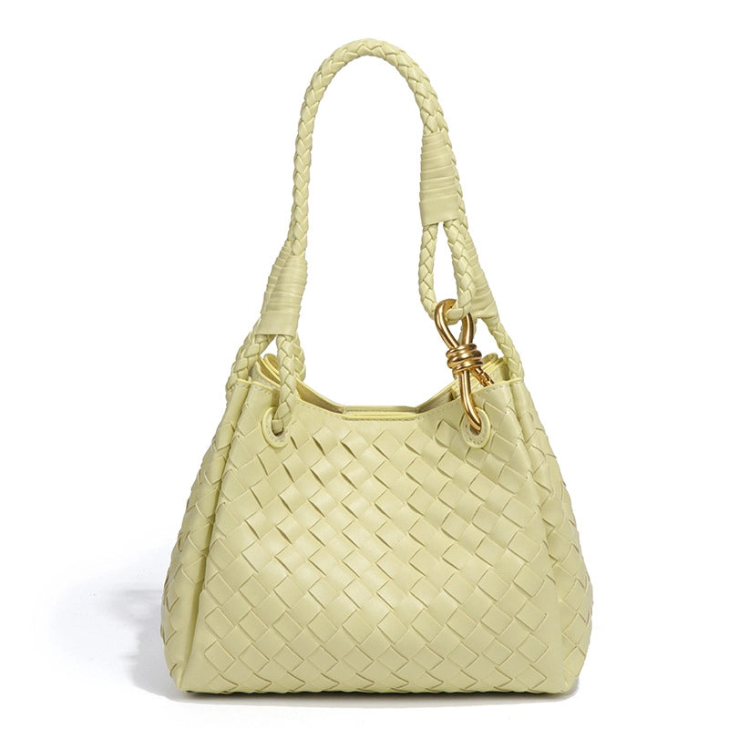 Women's Medium Pu Leather Solid Color Elegant Streetwear Square Magnetic Buckle Tote Bag