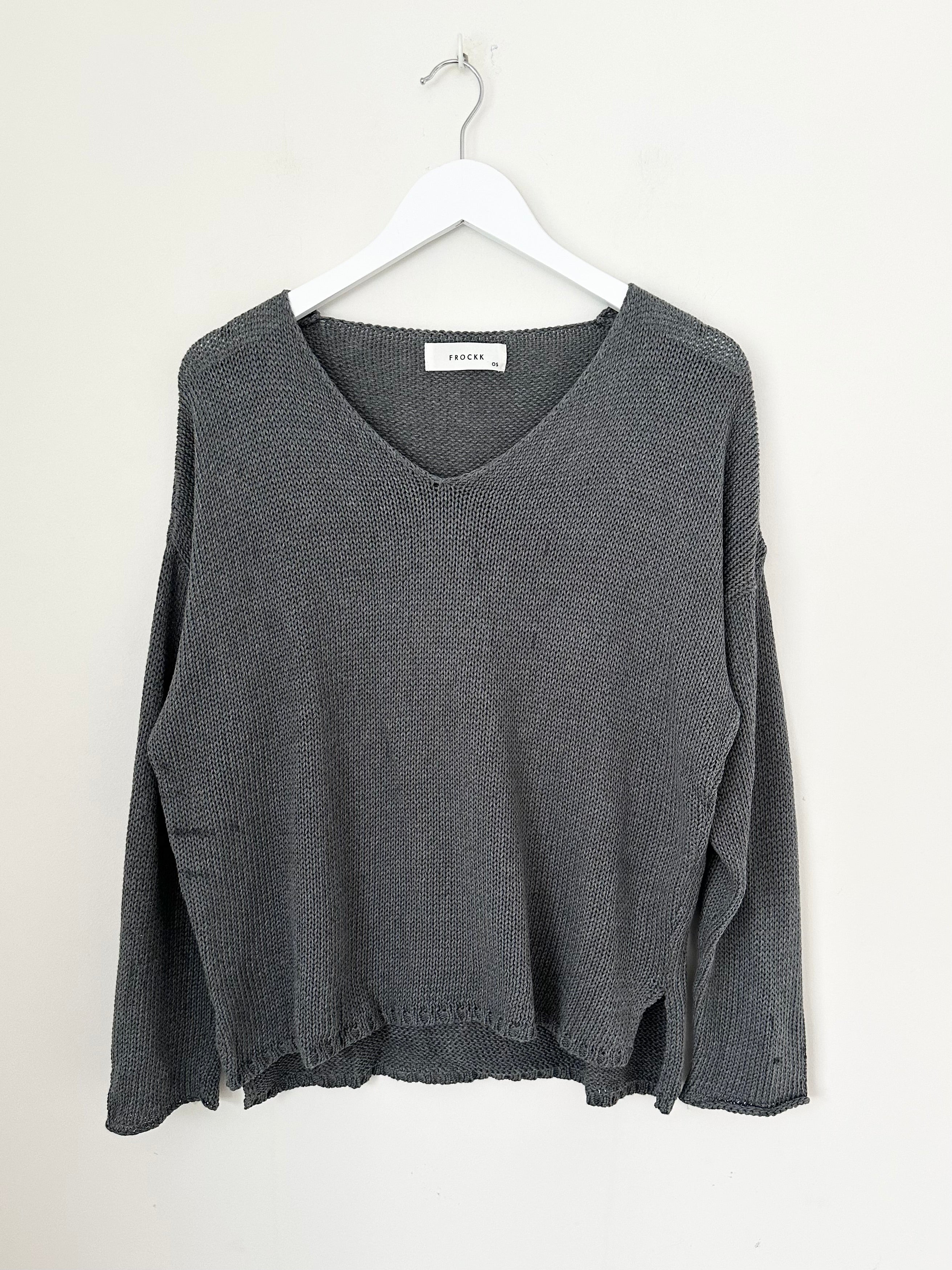 jamie cotton knit - grey