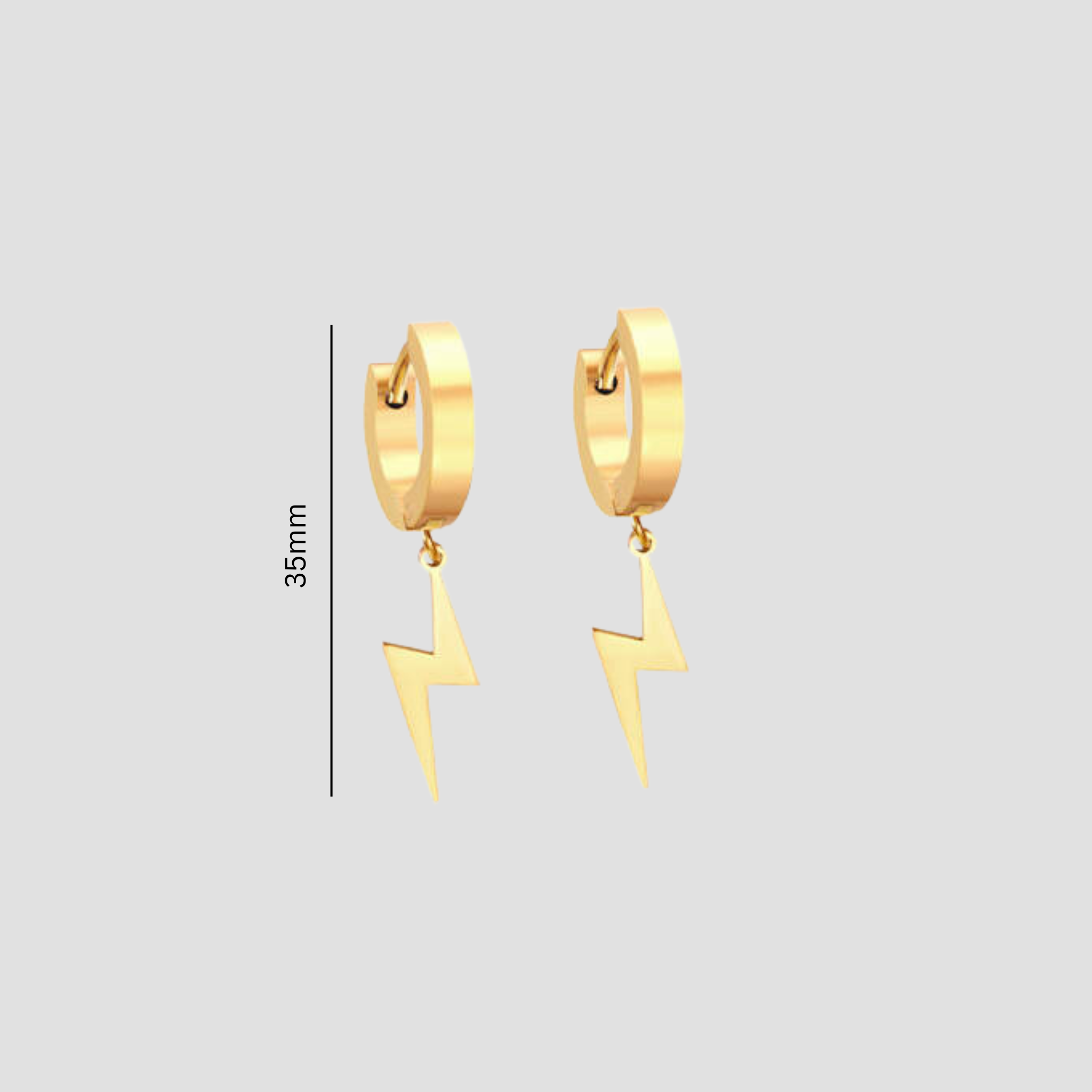 Lightning hoops - Gold