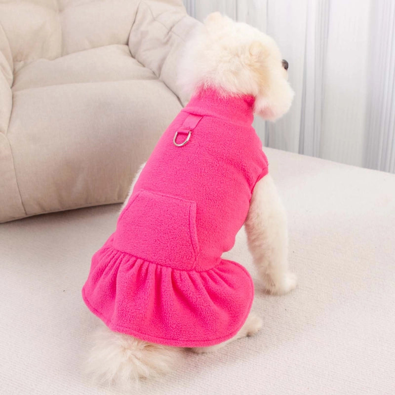 Plush Dog Clothes Autumn/winter Princess Dress Pet Apparel Teddy Small Dog Manufacturer